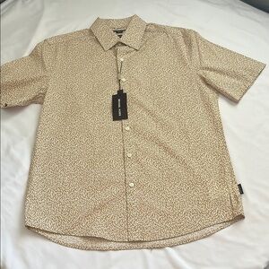 Michael Kors Tan Casual Button Down Shirt